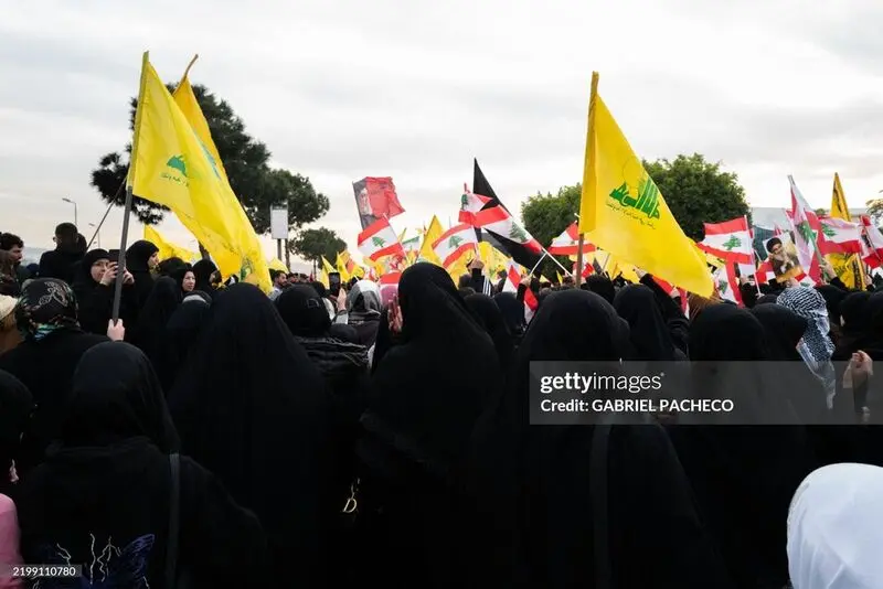 تظاهرات هواداران خشمگین حزب الله لبنان در حمایت از ایران