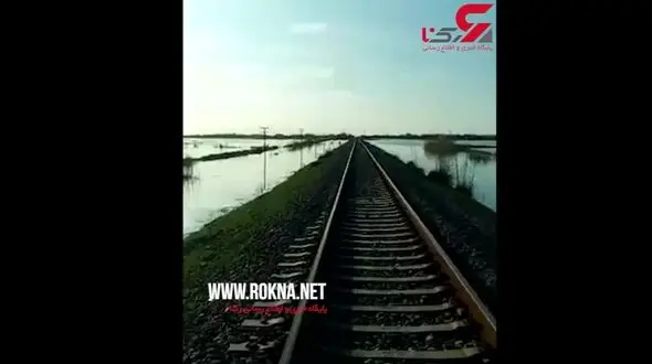 جاری شدن سیل در مزارع کشاورزی در ایران + فیلم 