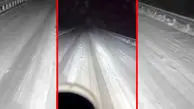 فیلم یخبندان در جاده های روستایی اطراف سقز