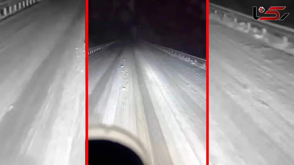 فیلم یخبندان در جاده های روستایی اطراف سقز