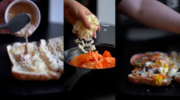 طرز تهیه ساندویچ پیتزا + فیلم 