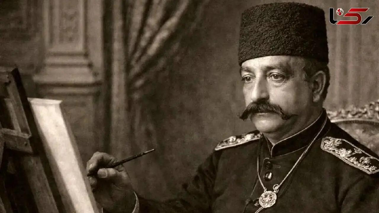 عکس| سفر در زمان؛ نقاشی ناصرالدین شاه از خودش در ایام ولیعهدی