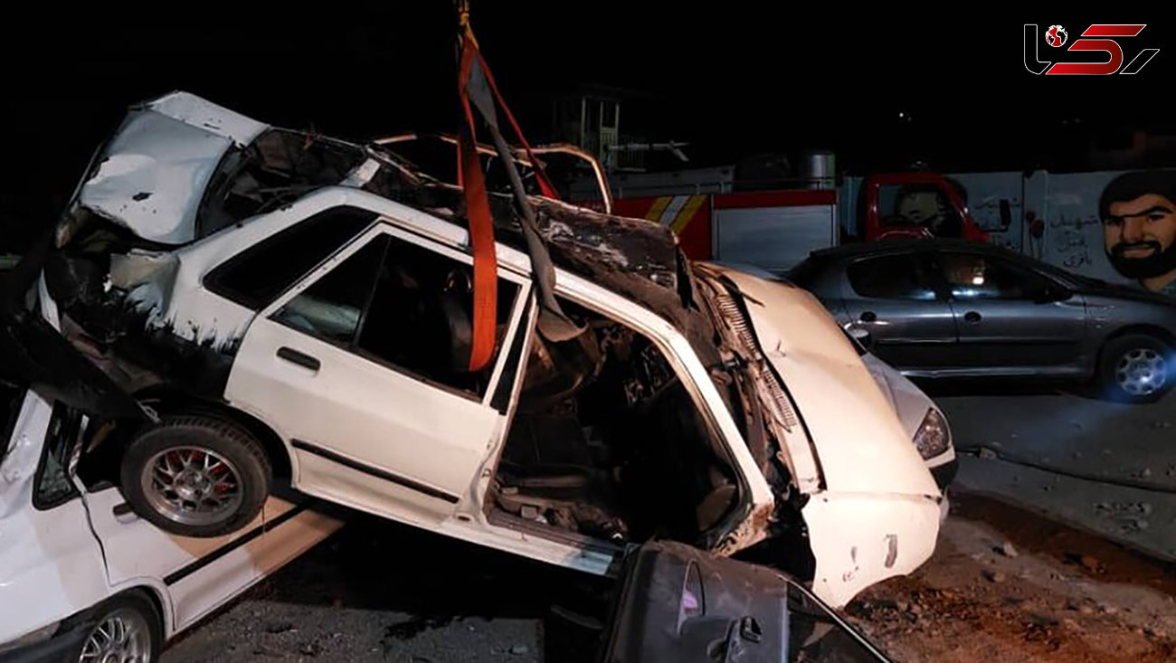 9 کشته و مصدوم در تصادف مرگبار دو خودرو سواری + جزئیات