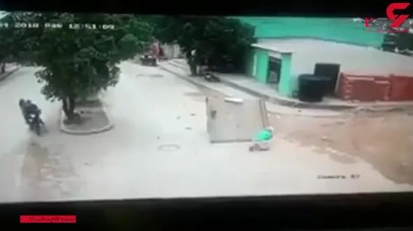 تصادف مرگ بار برای موتور سوار + فیلم