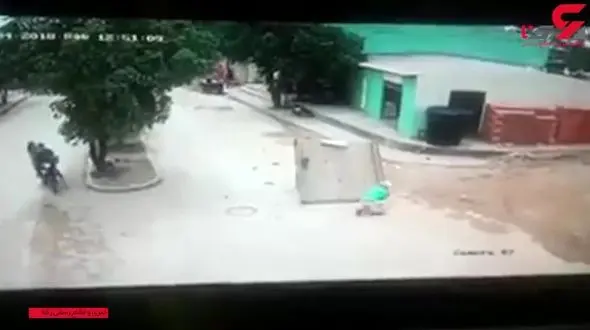 تصادف مرگ بار برای موتور سوار + فیلم