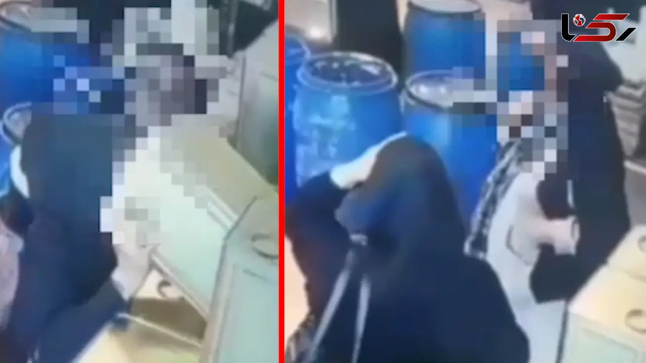 فیلم لحظه سرقت پنیر و روغن توسط چند زن از فروشگاه