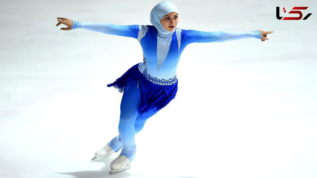 قهرمانی مریم امینی با حجاب کامل در مسابقات رقص روی یخ روسیه + فیلم رقص