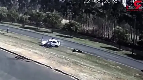 لحظه مرگ وحشتناک مامور پلیس  + فیلم