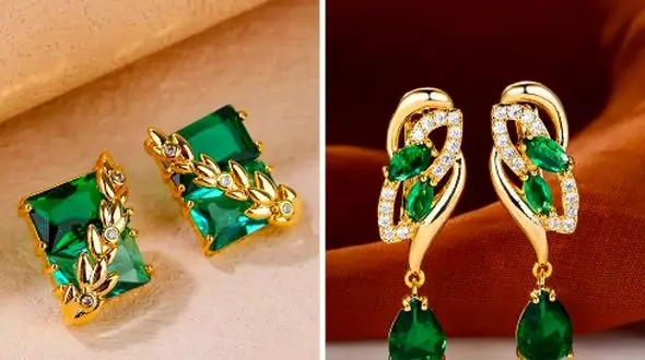 15 مدل گوشواره طلا با زمرد؛ ترکیبی از زیبایی و اصالت سبز