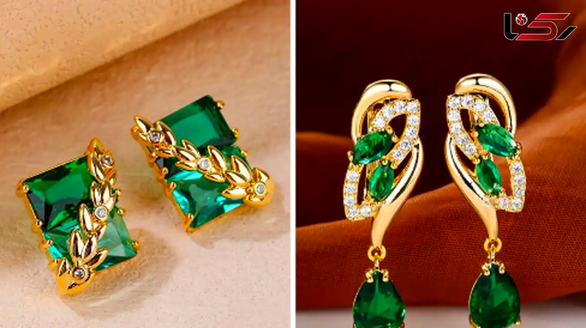  15 مدل گوشواره طلا با زمرد؛ ترکیبی از زیبایی و اصالت سبز 