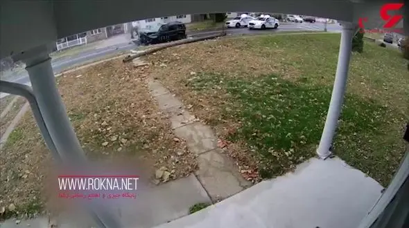 لحظه هولناک تصادف سارق هنگام فرار از دست ماموران پلیس+فیلم / آمریکا