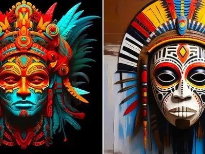 دکوراسیون مدرن با نقاب‌ های سنتی آفریقایی؛ زیبایی و فرهنگ در 15 مدل خاص