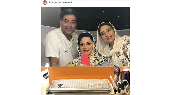 سلفی شاد خانم بازیگر در اتاق گریم