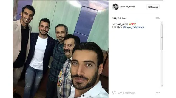 بازیگران معروف در کنار فوتبالیست های پرسپولیسی +عکس