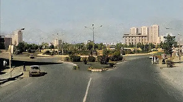 عکس جذاب تهران قدیم / خیابان ولیعصر، میدان ونک ۶۳ سال قبل+عکس