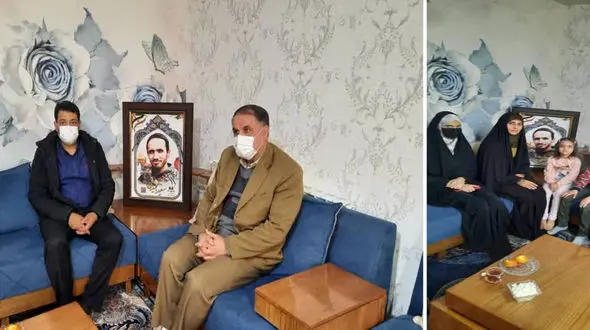 دیدار قائم مقام مدیرعامل و سرپرست دفتر حراست شرکت آب و فاضلاب استان مرکزی با خانواده شهید سعید مجیدی