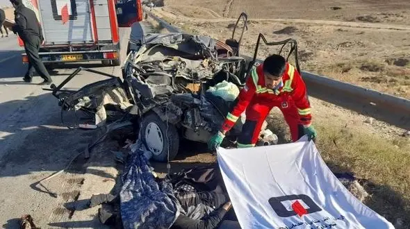 حادثه مرگبار 5 فوتی و یک مصدوم در کمربندی خروجی قوچان درگز 