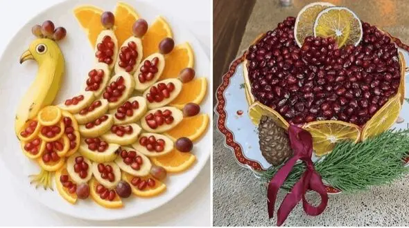 تزئین شیک انار دون شده ویژه شب یلدا و برنامه‌ های مدرسه