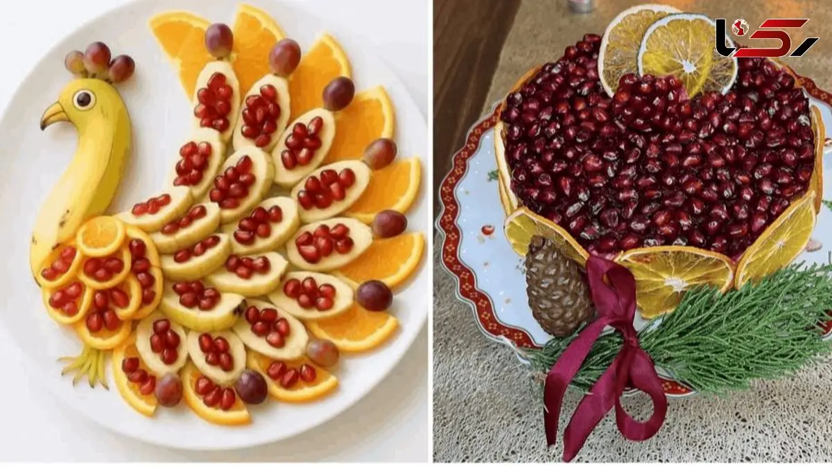 تزئین شیک انار دون شده ویژه شب یلدا و برنامه‌ های مدرسه