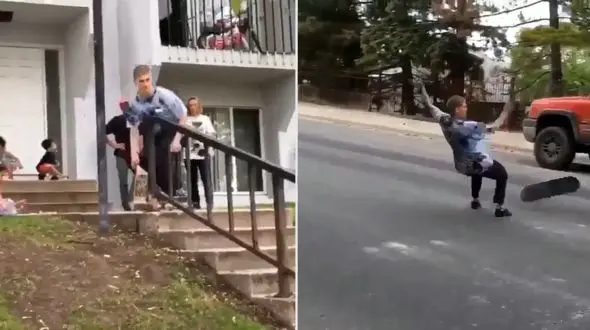 زنده ماندن معجزه آسای جوان ورزشکار + فیلم