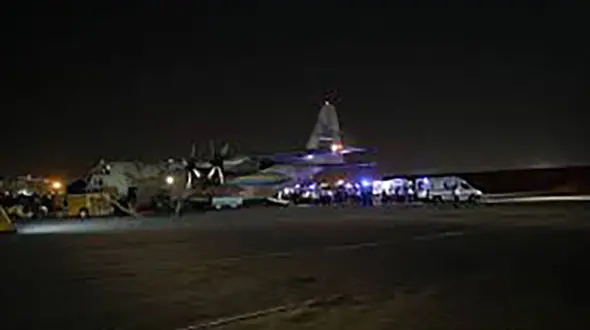 انتقال ۳۷ مصدوم و بیمار با ICU هوایی نهاجا از ایلام به تهران 