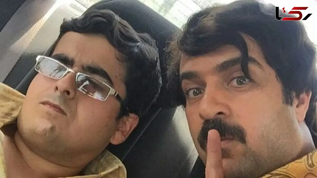 شیطنت بامزه سارا و نیکا فرقانی و احمد مهرانفر (ارسطو عامل) هنگام عکس گرفتن در پشت صحنه سریال پایتخت