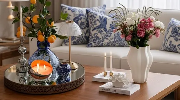 چیدمان میز جلو مبلی؛ ۱۰ ایده شیک و مینیمال برای یک پذیرایی چشم‌ نواز