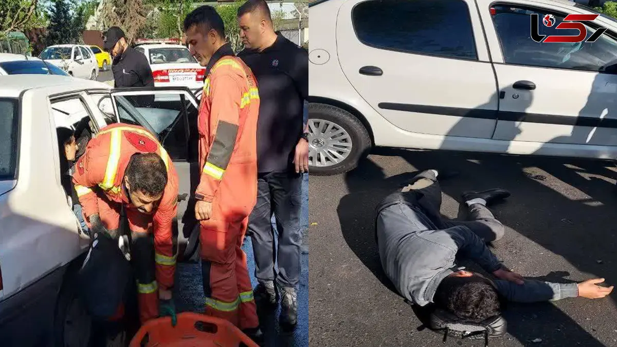 تصادف زنجیره‌ای در خیابان امام خمینی تهران با 6 مصدوم زن و مرد