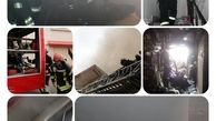 آتش سوزی در ساختمان 4 طبقه/به همراه فیلم و عکس 