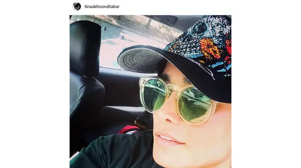 حجاب عجیب خانم بازیگر پشت فرمان +عکس