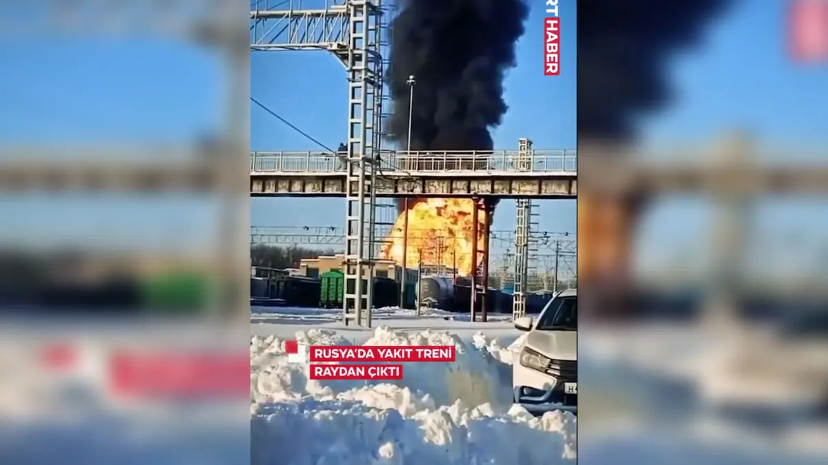 فیلم آخرالزمانی/ انفجار وحشتناک قطار سوخت در روسیه