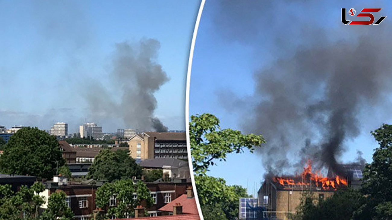 آتش‌سوزی گسترده یک برج نوساز در شرق لندن 