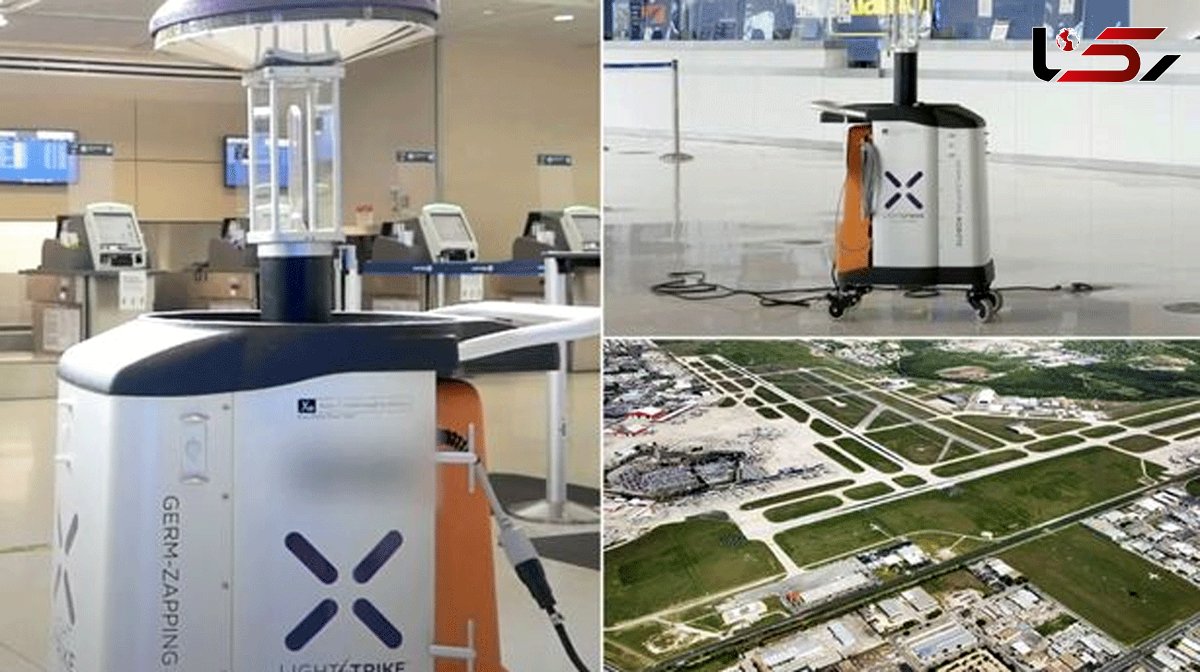 Airport deploys germ-killing robot to clean common areas during the pandemic