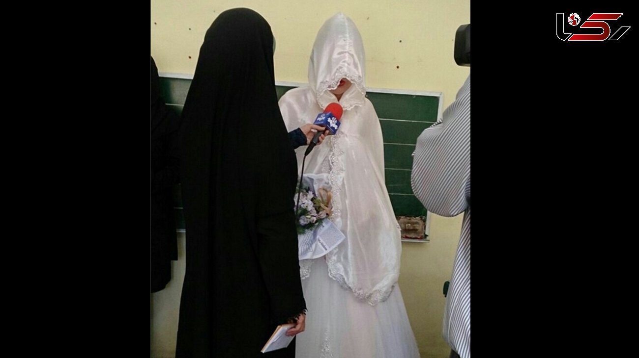 جنجال خانم معلم همدانی با لباس عروس در کلاس درس + عکس های شوکه کننده