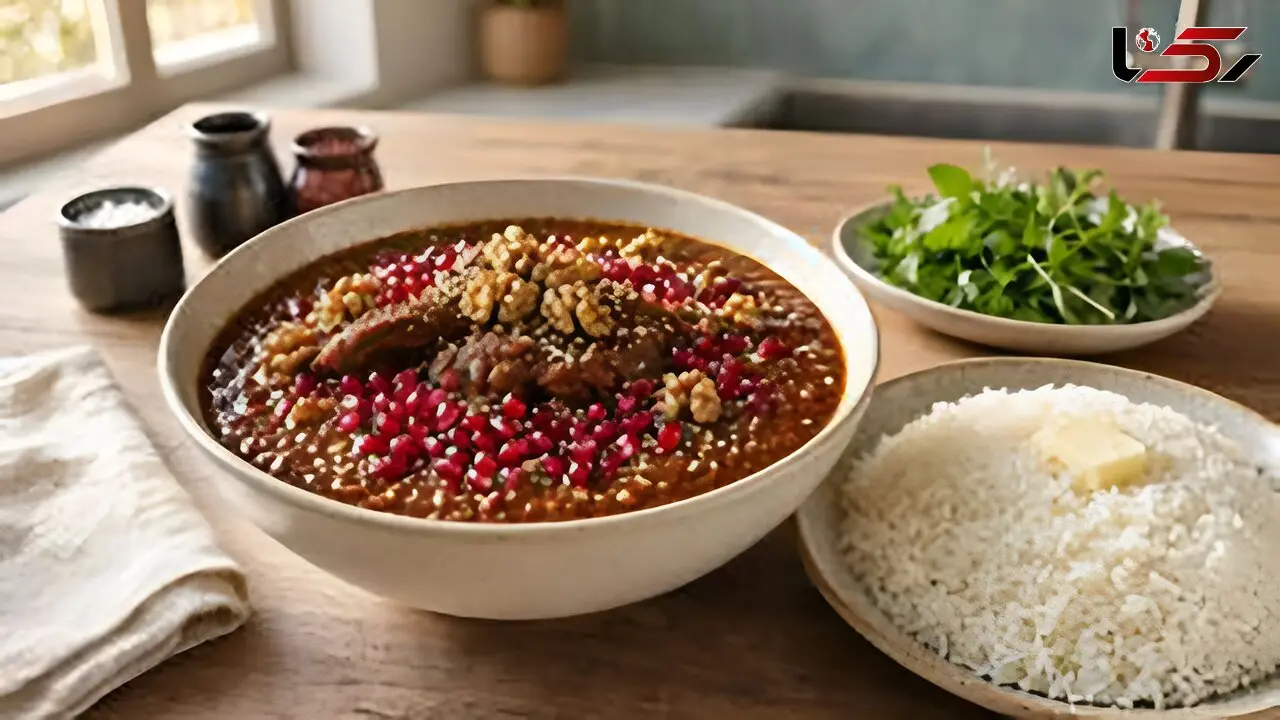 طرز تهیه شیشه ناز؛ غذای سنتی مازندرانی با انار و گردو