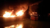 زنده زنده سوختن 2 ملوان در آتش سوزی بزرگ لنج صیادی / در خرمشهر رخ داد  + عکس 
