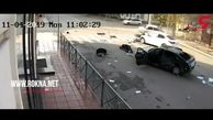 صحنه پرتاب راننده به بیرون در تصادف + فیلم / روسیه