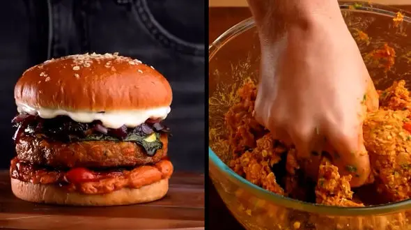 برگر نخود و کدو تنبل + فیلم