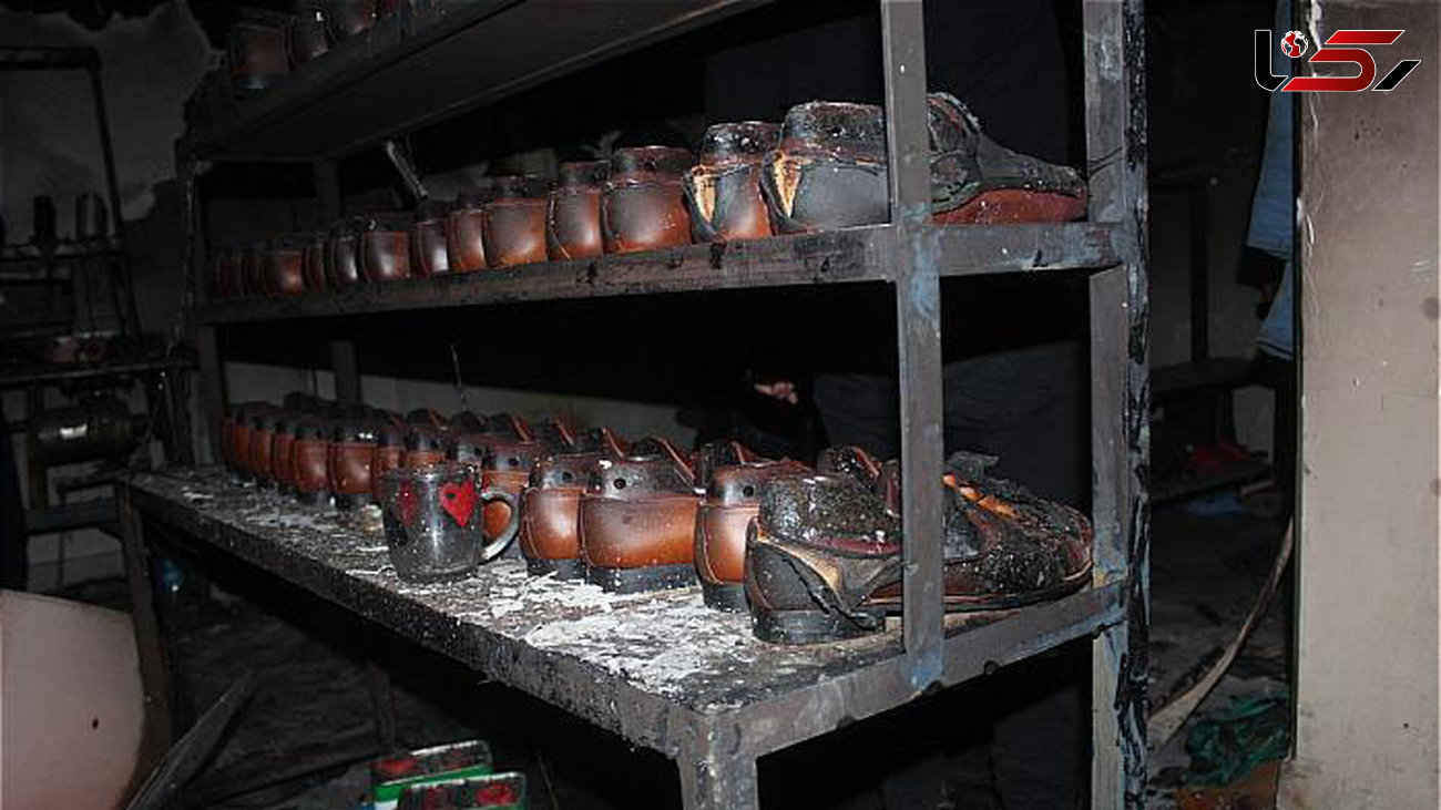 مهار آتش در کارگاه تولیدی کفش 