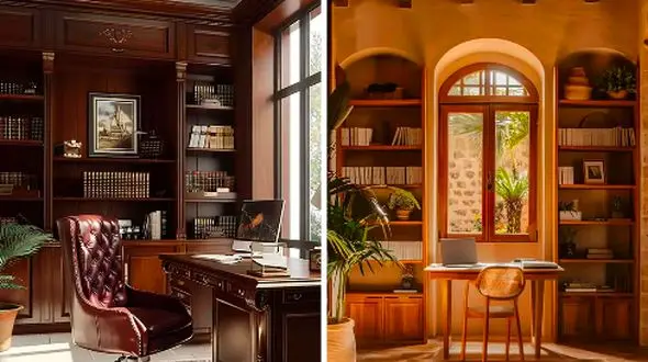 دکوراسیون هوم آفیس: 15 ترند برتر برای خانه‌ های سال 2025