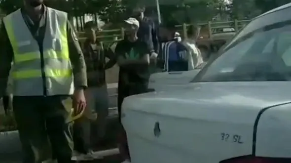 فیلم تصادف عجیب در زنجان / پراید پرواز کرد