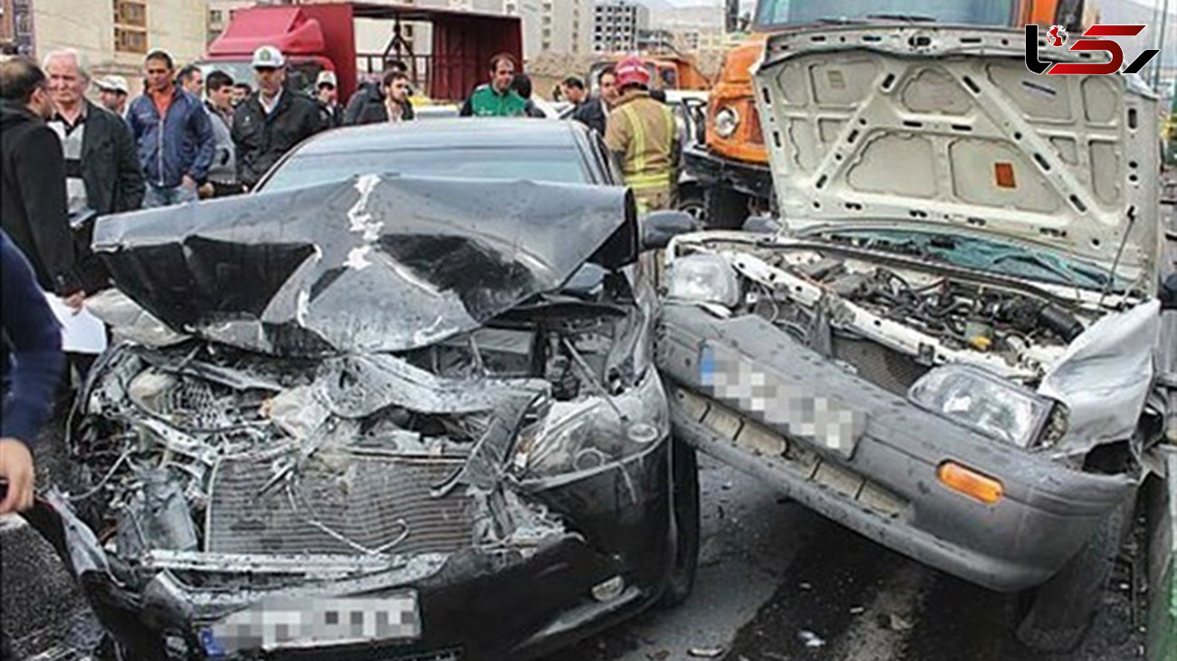  تصادف زنجیره‌ای اتوبان خرازی اصفهان یک کشته و ۶ مصدوم داشت 