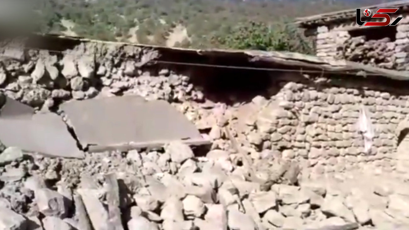 فیلم فروریختن قلعه تاریخی دهناش در زلزله امروز 