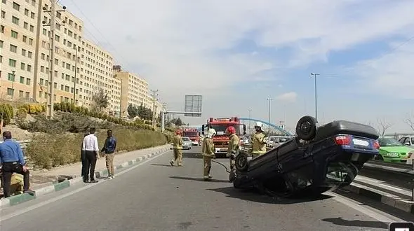  زن و مرد داخل پراید سرنوشت شومی داشتند + عکس 