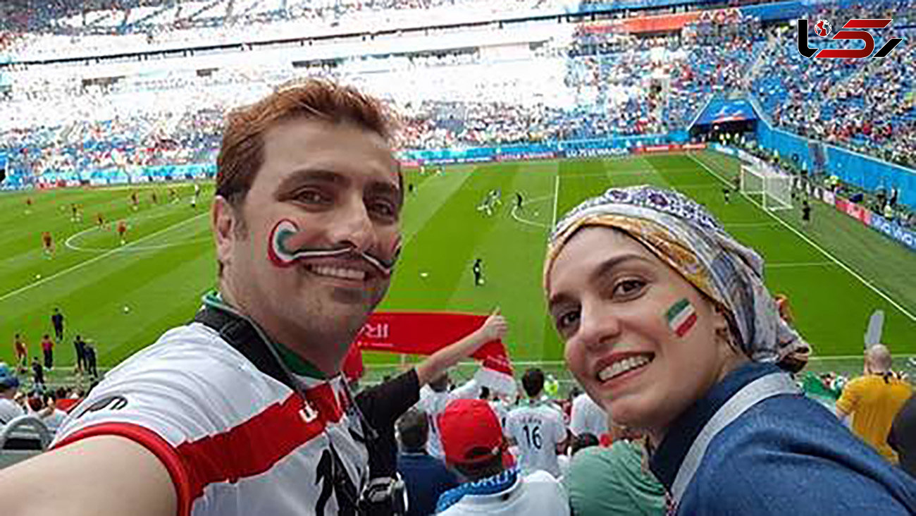 فیلم و عکس  زوج بازیگر در مسابقات جام جهانی ! / انتقاد عجیب الیکا عبدالرزاقی!