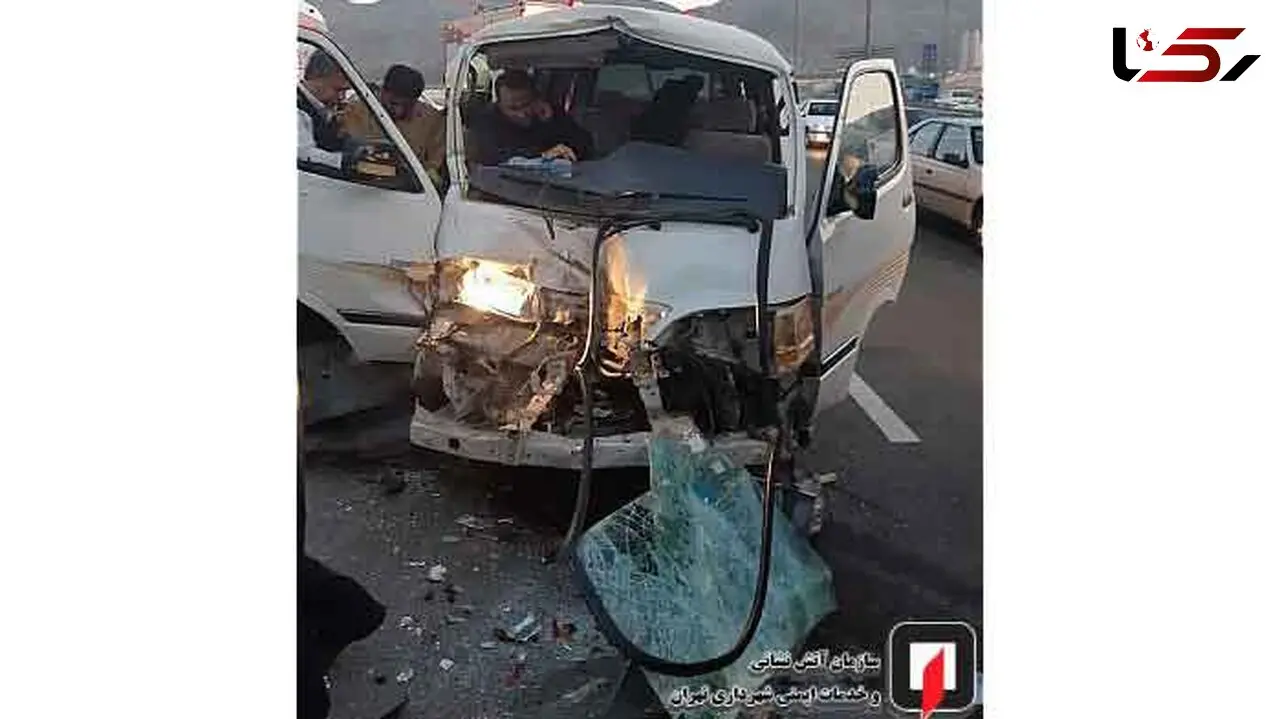 برخورد شدید دو خودرو با یکدیگر حادثه آفرید + عکس