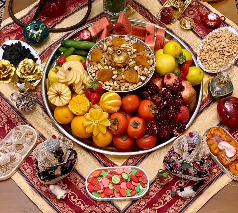 تزیین سفره شب یلدا لاکچری عروس