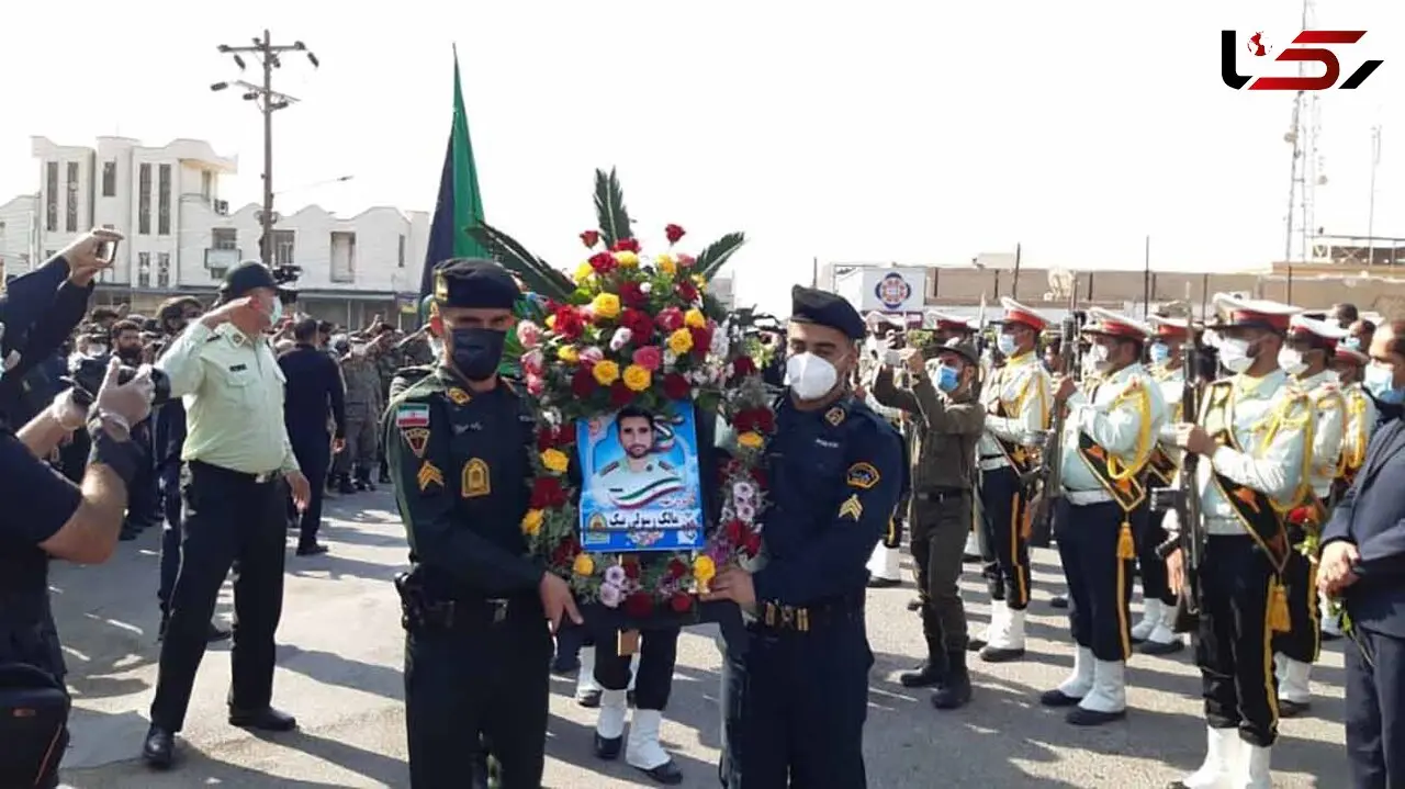 پیکر شهید مدافع امنیت در شادگان تشییع شد