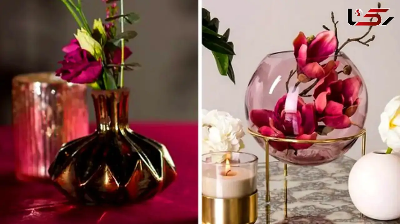 مدل‌ های خفن گلدان شیشه‌ ای؛ جادوی دکوراسیون داخلی