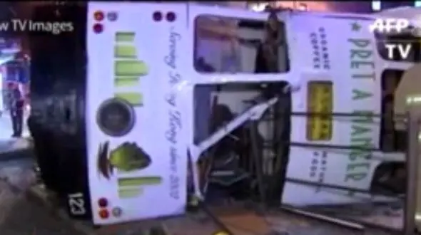 فیلم واژگونی اتوبوس در هنگ کنگ 